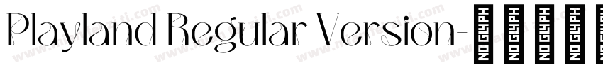 Playland Regular Version字体转换